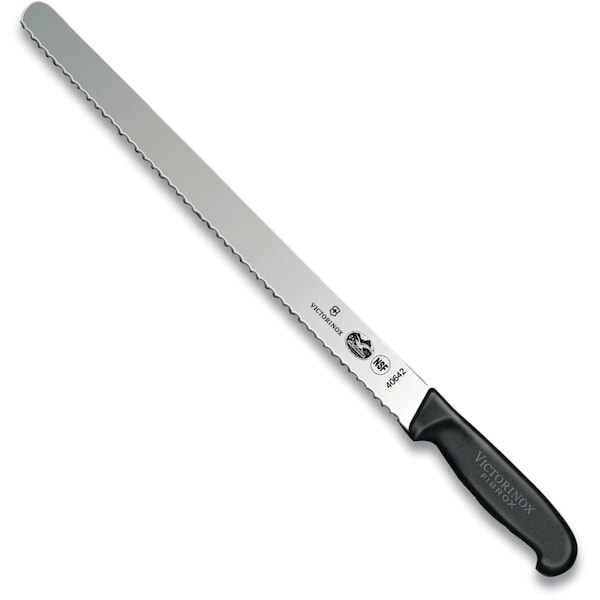 Swiss Army Brands 40642 Kitchen Fibrox Pro Black Slicing - Serrated, 14In Roast Beef Blade, 10.25In Width At Handle VIC-5.4233.36 - main